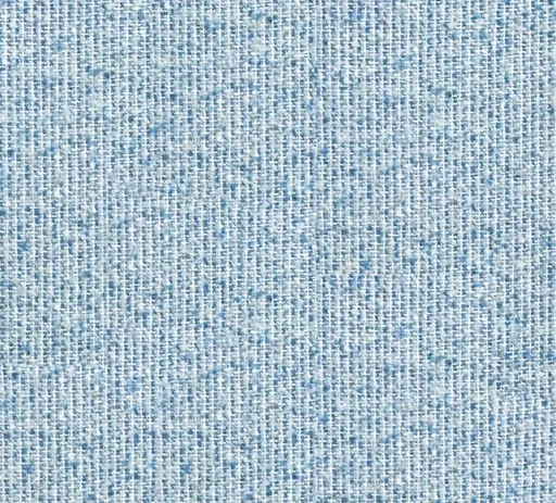 close-up of light blue loop pile upholstery fabric with fine woven texture and subtle speckled pattern