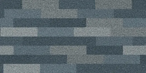 loop pile carpet in blue and grey with staggered rectangular pattern for flooring