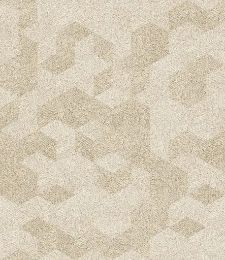 oatmeal beige loop pile carpet with subtle cubic geometric pattern for flooring