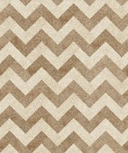 Loop pile carpet in oatmeal and brown with a herringbone pattern, suitable for flooring in homes or offices.