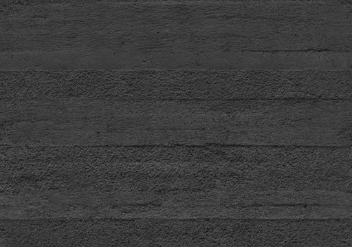 dark grey pigmented concrete surface with rough texture and horizontal striations for wall use