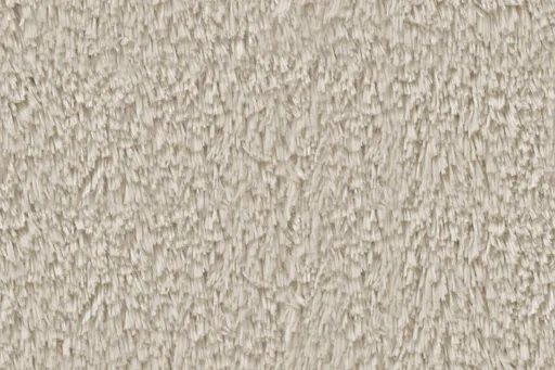 close-up of beige shaggy pile carpet with dense, soft fibers for floor use