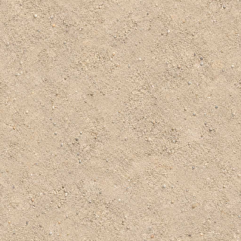 light beige sandy soil with small scattered pebbles and fine granular texture