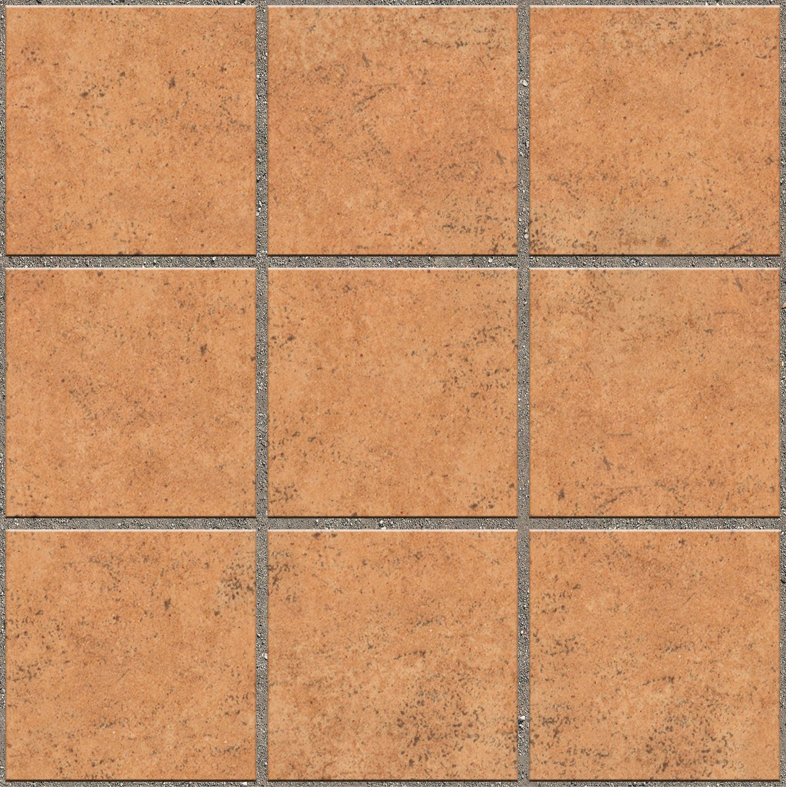 Terracotta Square Pavers Texture Seamless 02