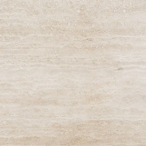 Light beige travertine stone tile with natural veining and textured surface, ideal for flooring and wall use.