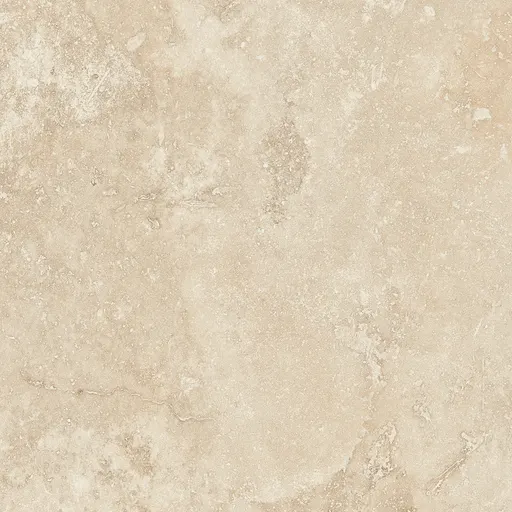 Seamless travertine stone texture in beige and cream with natural veining, suitable for flooring and wall surfaces.
