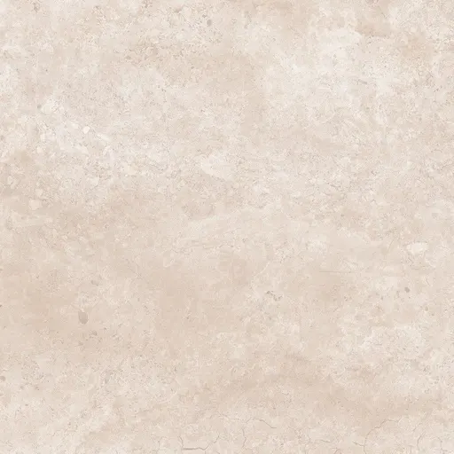 Beige travertine stone tile with subtle natural veining and smooth matte surface for flooring or walls