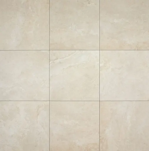 Beige travertine stone surface with subtle veining and textured finish, suitable for flooring and wall applications.