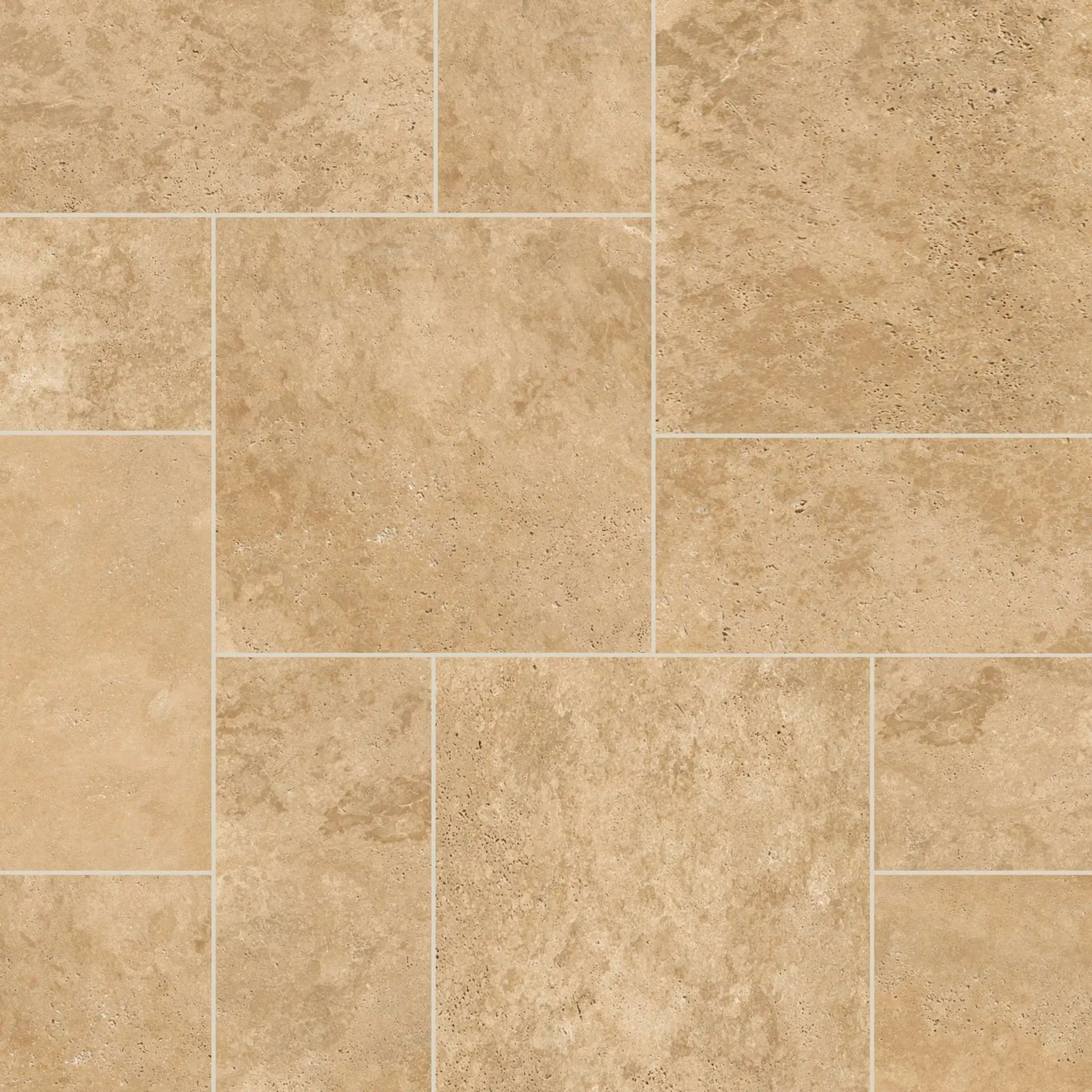 Beige travertine natural stone surface with subtle patterning, suitable for flooring and wall cladding.