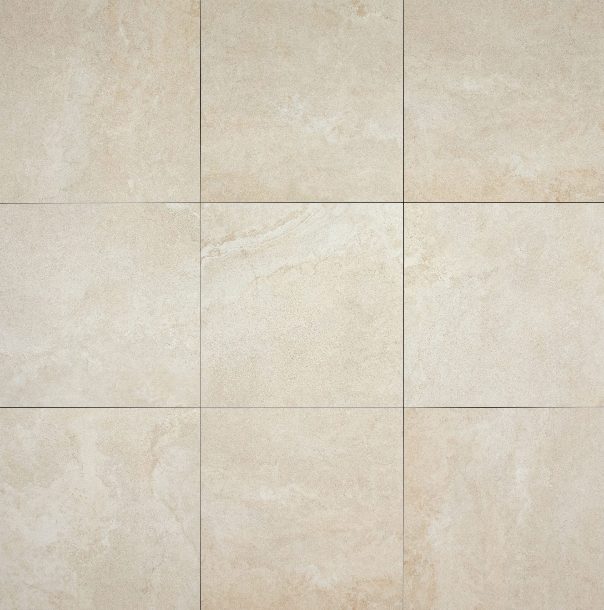Beige travertine stone surface with subtle veining and textured finish, suitable for flooring and wall applications.